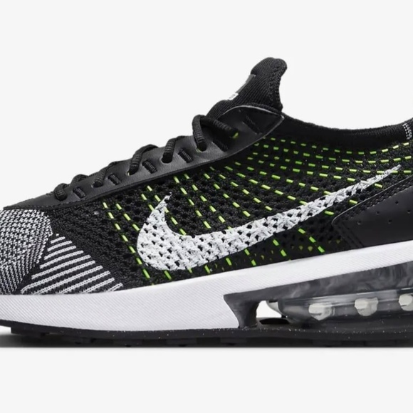 Nike Air Max Flyknit Racer Oreo Black White Volt DM9073-002 Women’s Size 9 - Picture 3 of 3